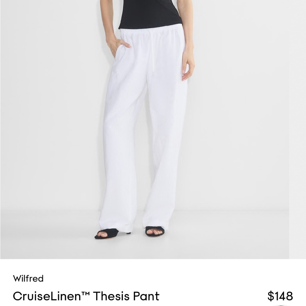 Wilfred White Wide Leg Pants